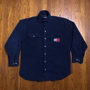 Tommy Hilfiger Jeans Button Up Navy Fleece Jacket